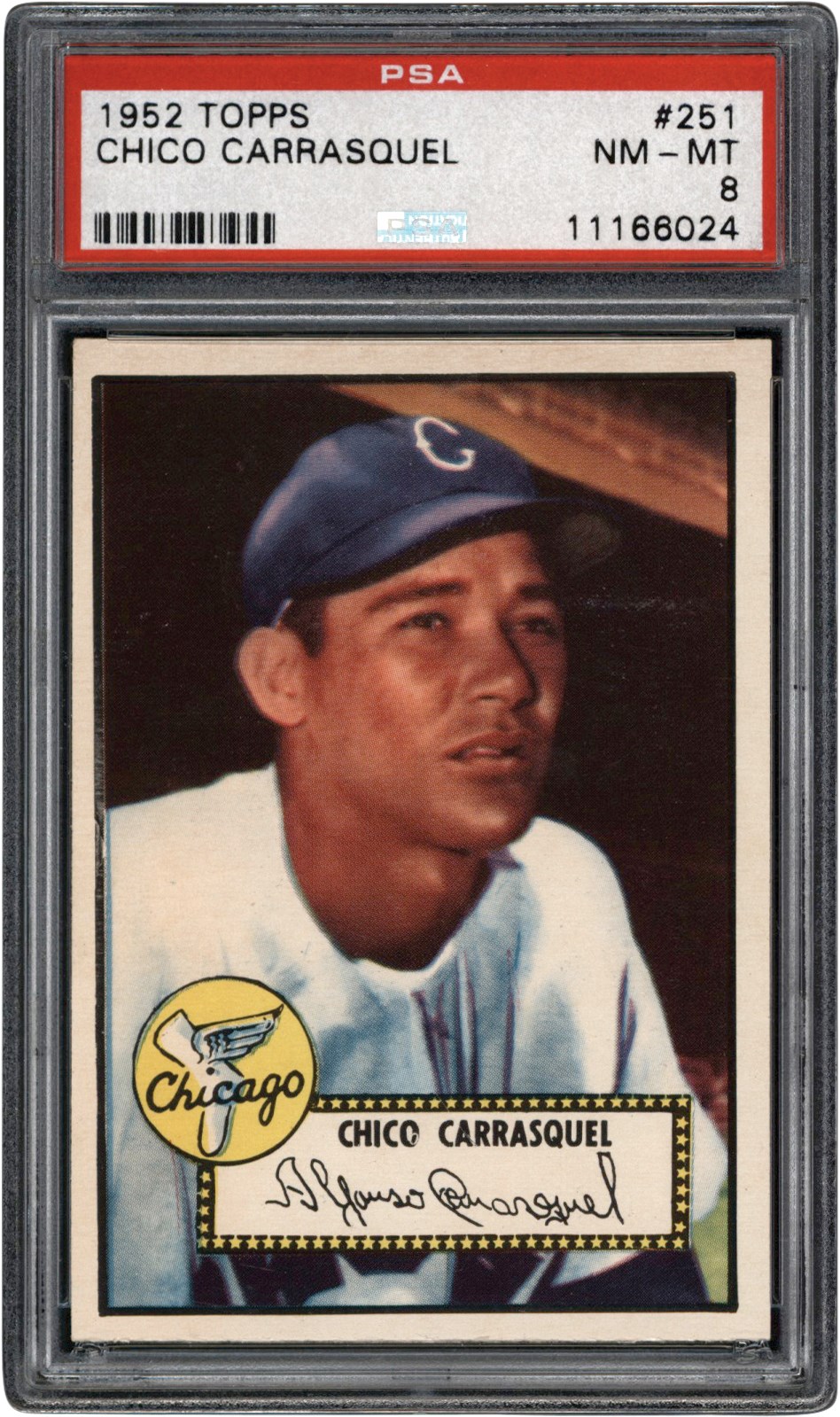 - 1952 Topps Baseball #251 Chico Carrasquel PSA NM-MT 8