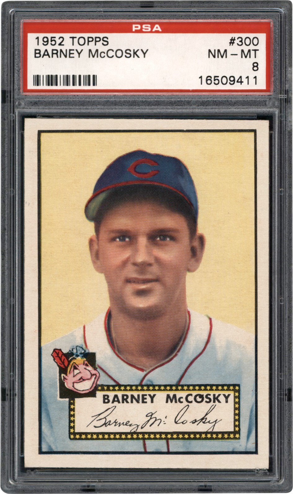 - 1952 Topps Baseball #300 Barney McCosky PSA NM-MT 8