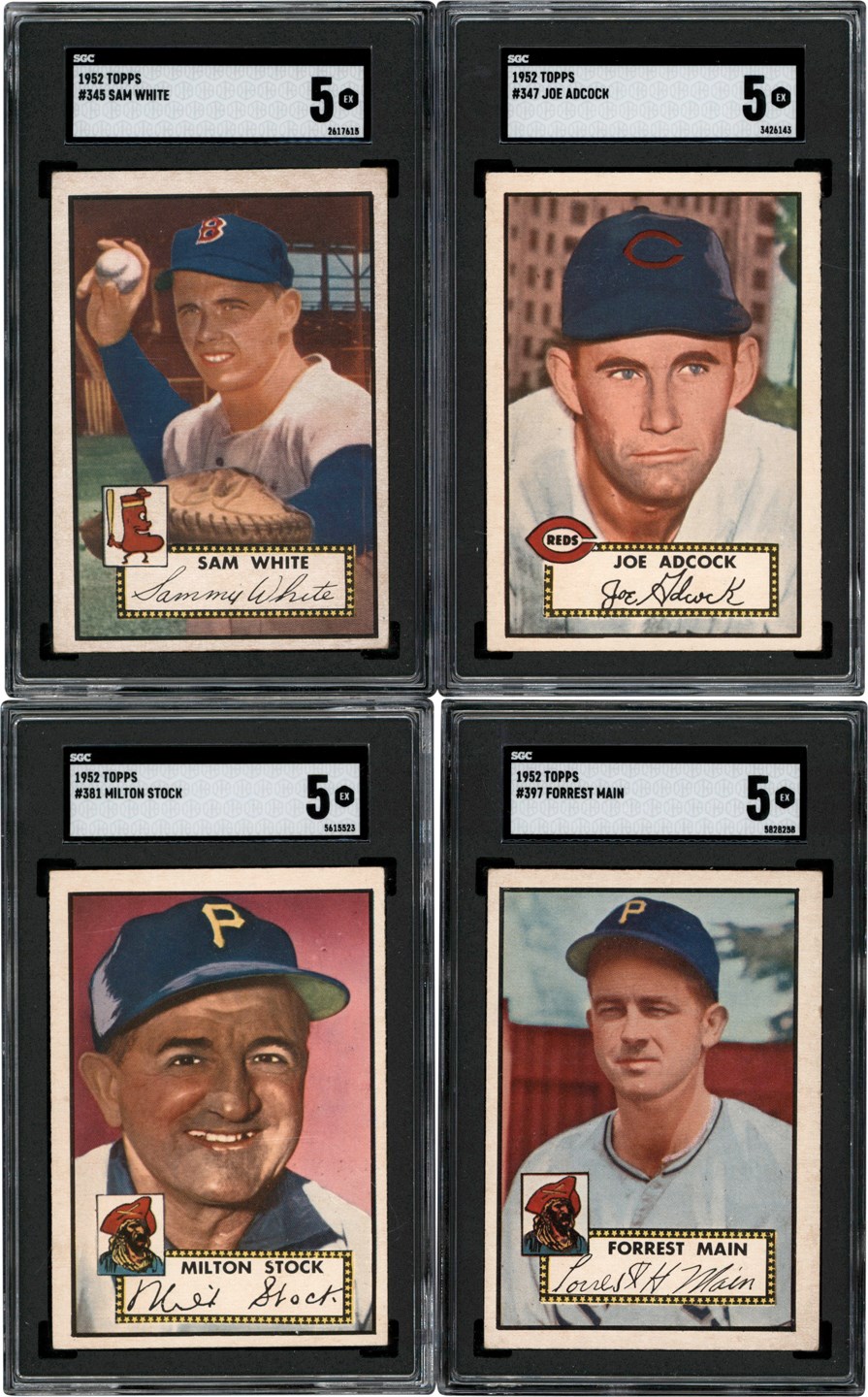 - 1952 Topps Baseball SGC EX 5 & EX+ 5.5 High # Collection (13)