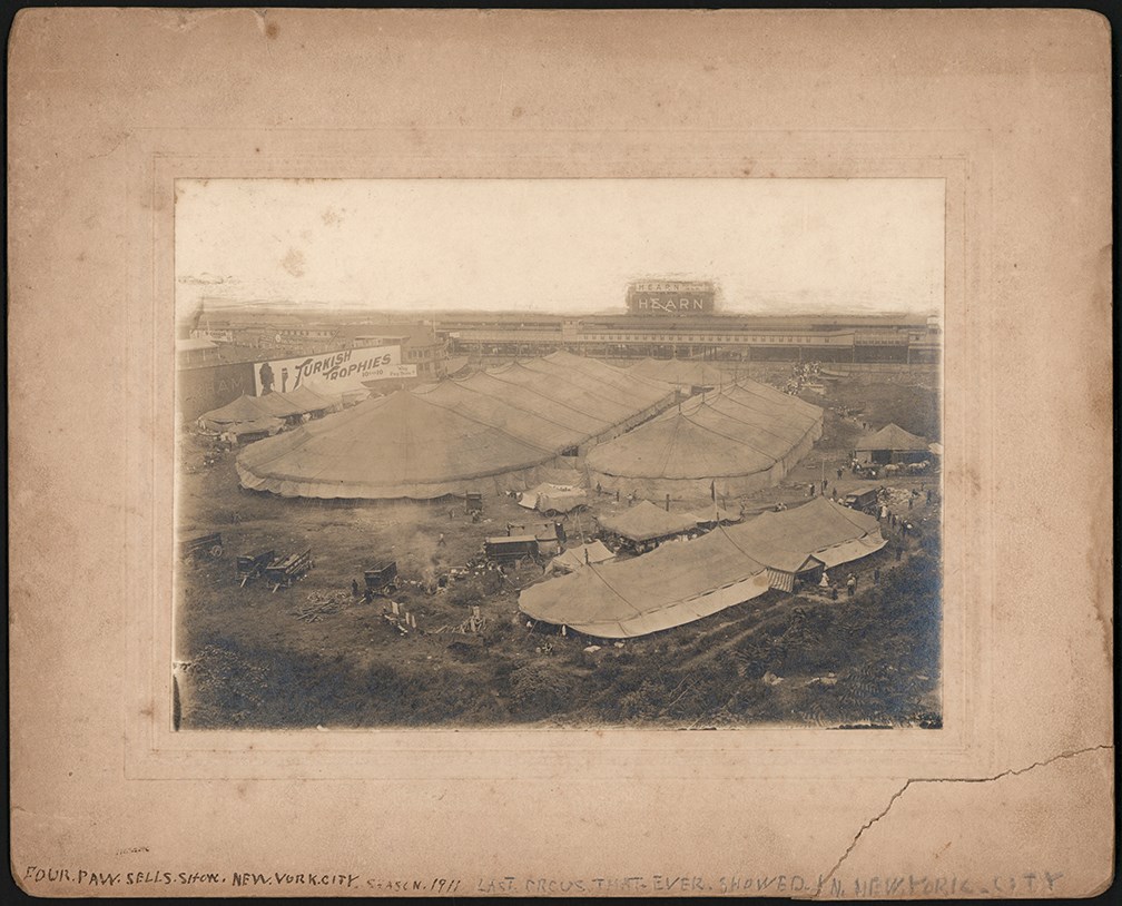 Vintage Sports Photographs - 1911 "Baseball & Circus" at the Polo Grounds Original Cabinet Card
