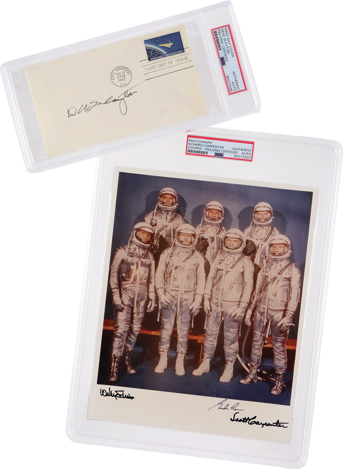 Rock And Pop Culture - Mercury Seven Astronauts Autograph Collection (PSA)