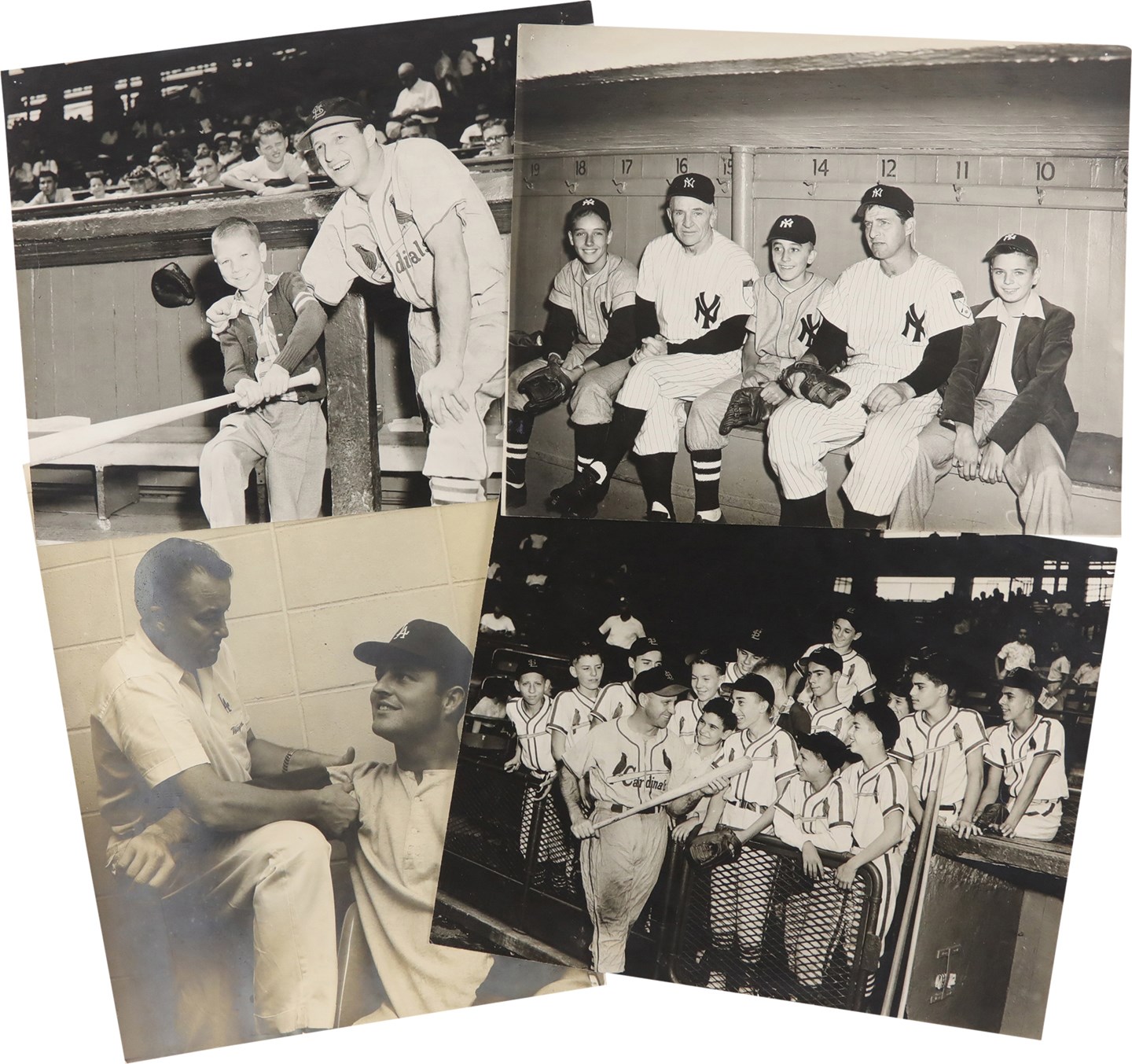 - 1950s-60s Oversize PSA Type I Original Baseball Photographs (4)