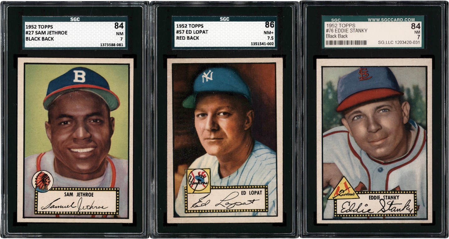 - 1952 Topps Baseball SGC NM 7 & NM+ 7.5 Collection (9)