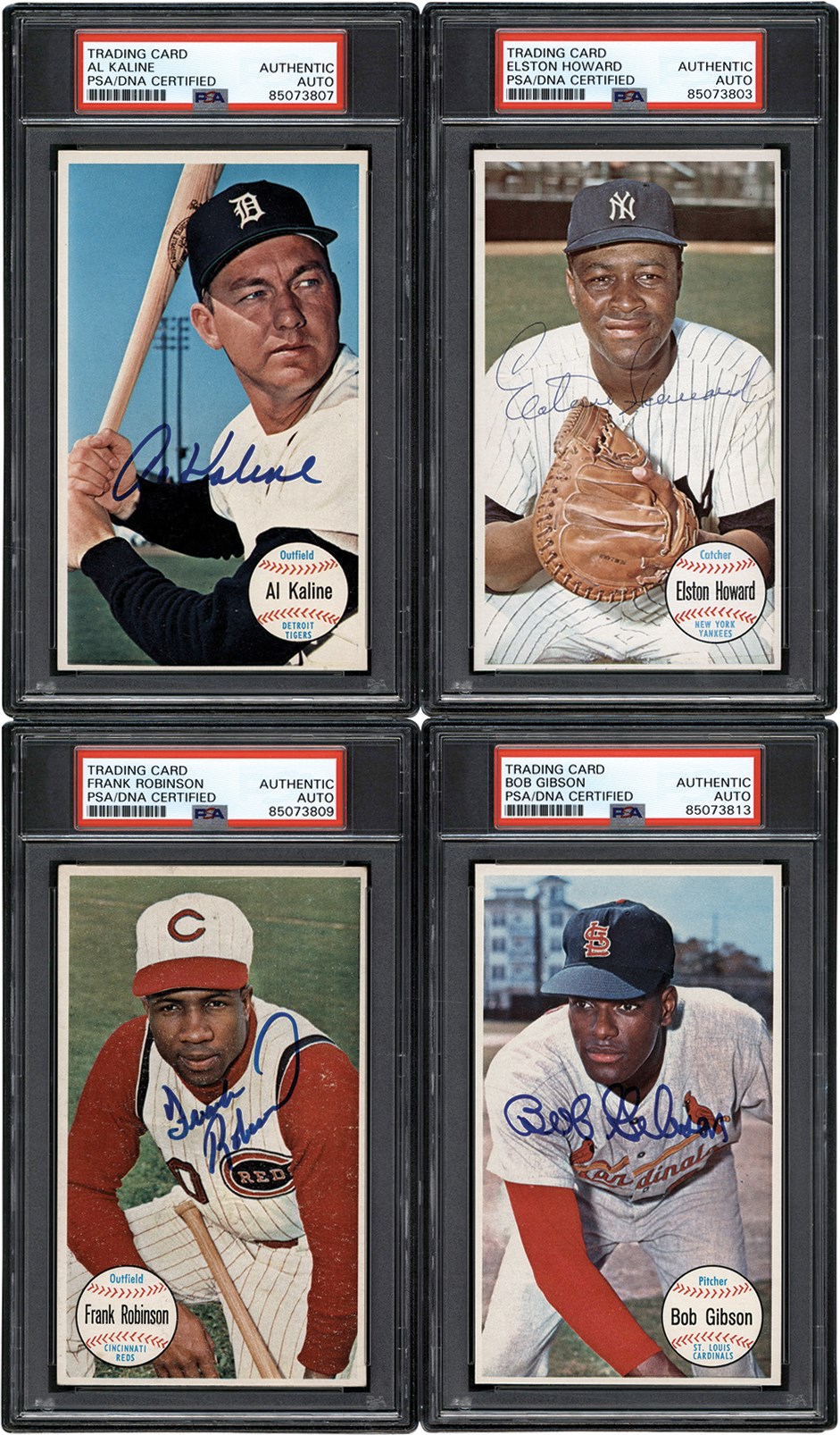 - 1964 Topps Giants Near-Complete Signed Set (55/60) with PSA
