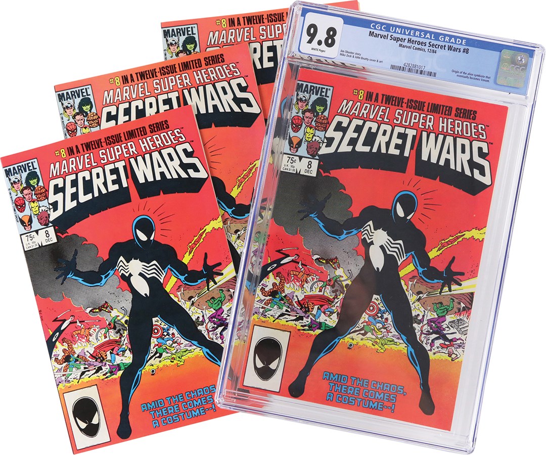 - 1984 Marvel Secret Wars #8 High Grade Collection w/CGC 9.8 (4) - First Venom as Alien Costume