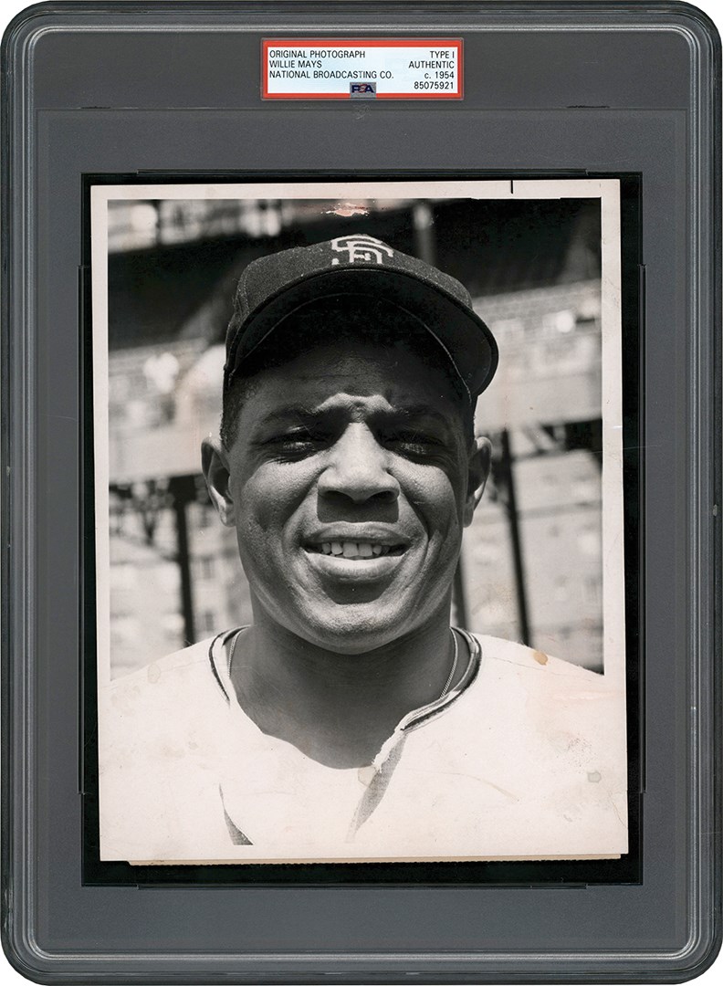 Vintage Sports Photographs - 1964 Willie Mays Rookie National Broadcasting Company Original Photograph (PSA Type I)