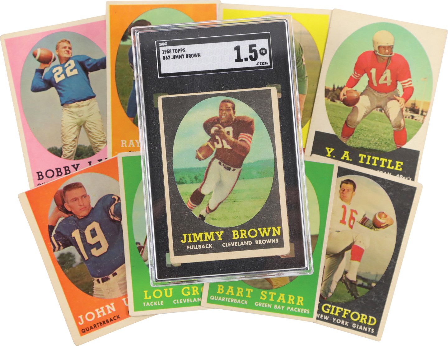 - 1958 Topps Football Complete Set w/SGC Jim Brown Rookie (132)