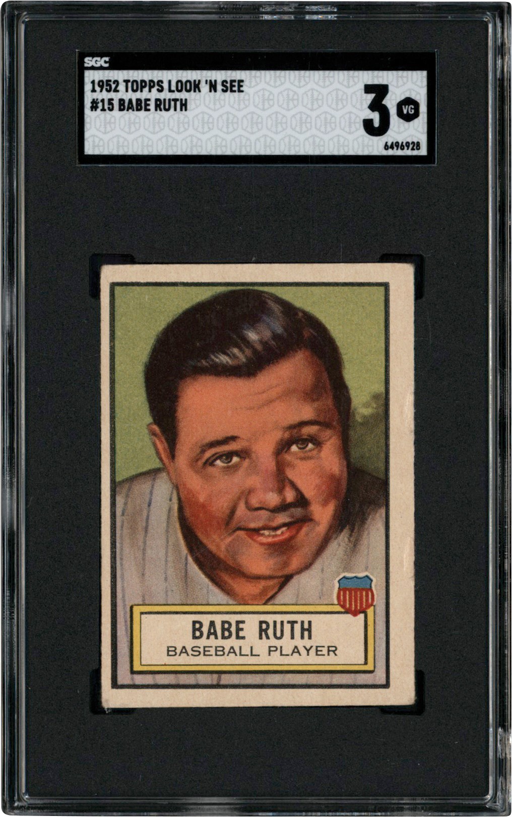 - 1952 Topps Look 'n See #15 Babe Ruth SGC VG 3