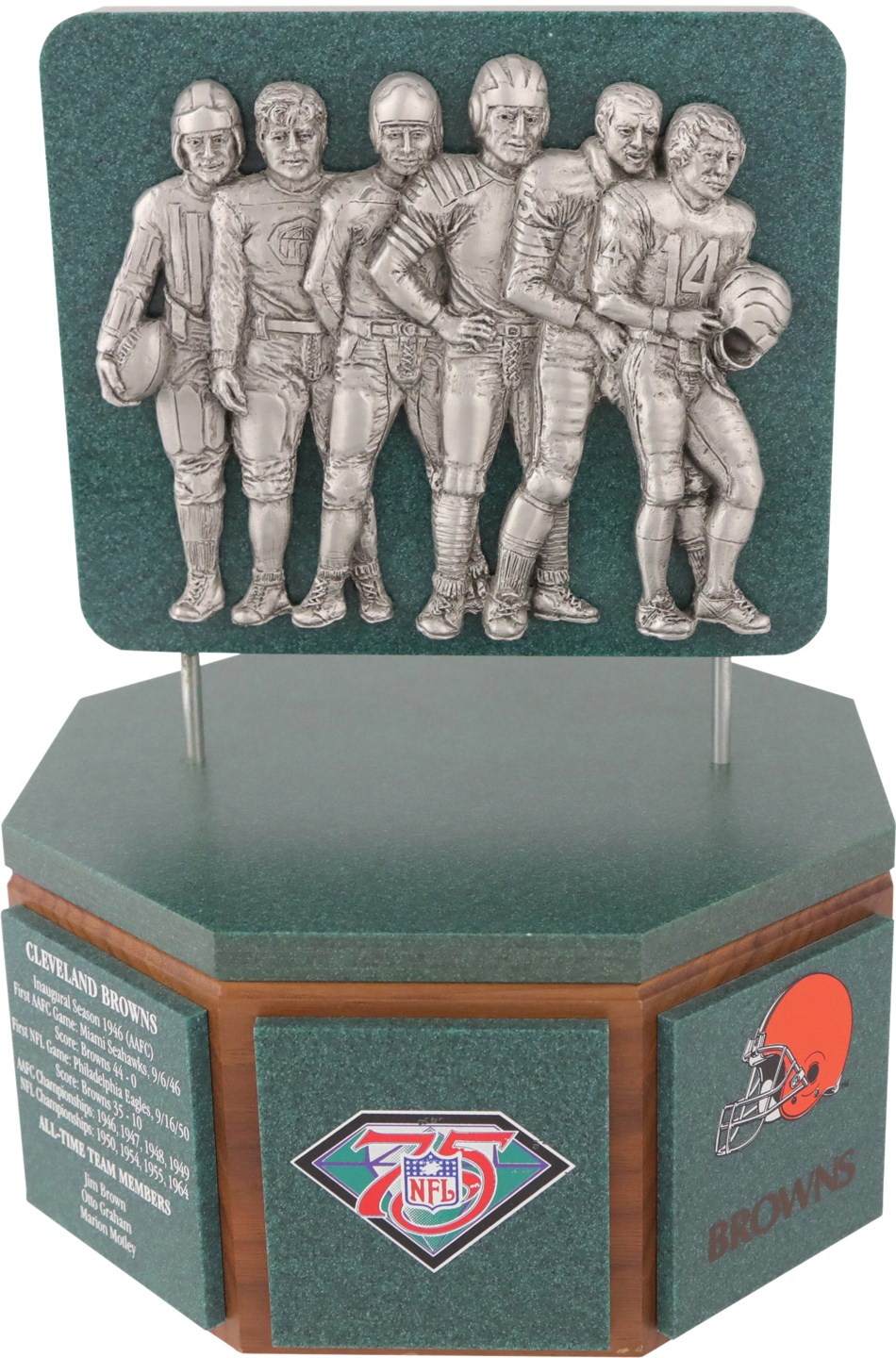 - Cleveland Browns NFL 75th Anniversary Team Award Presented for Jim Brown, Otto Graham, and Marion Motley