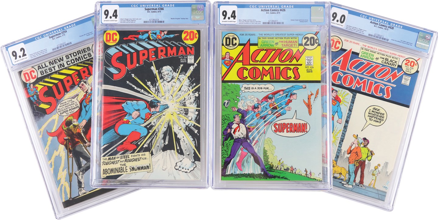 - 1969-1974 D.C. Comics Action & Superman High-Grade Collection w/CGC (24)