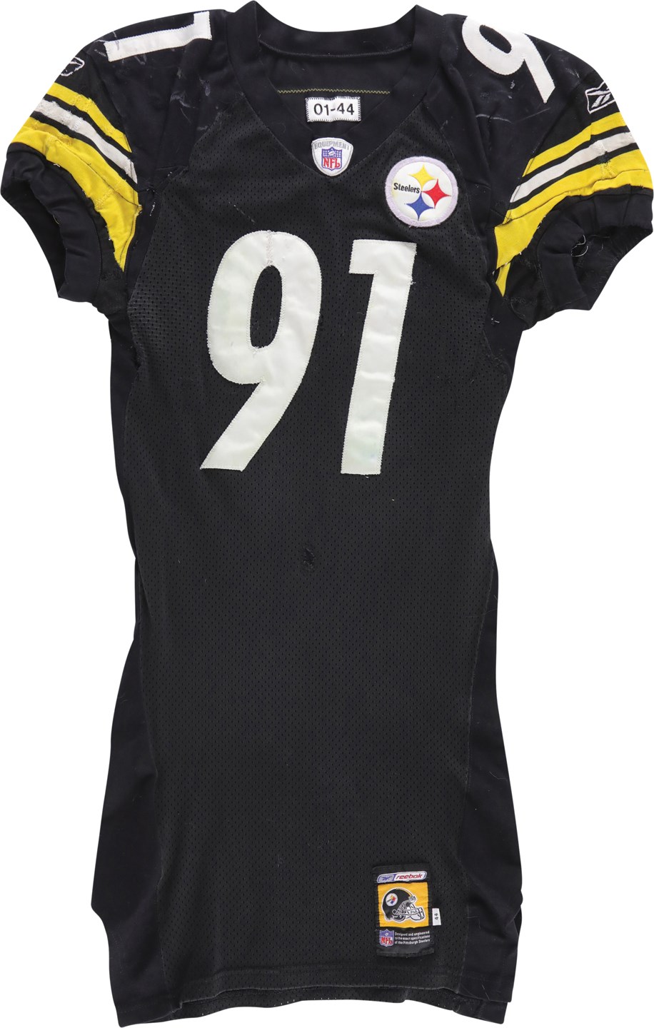 - 2002 Aaron Smith Pittsburgh Steelers AFC Divisional Game Worn Jersey (Photo-Matched & Steelers COA)