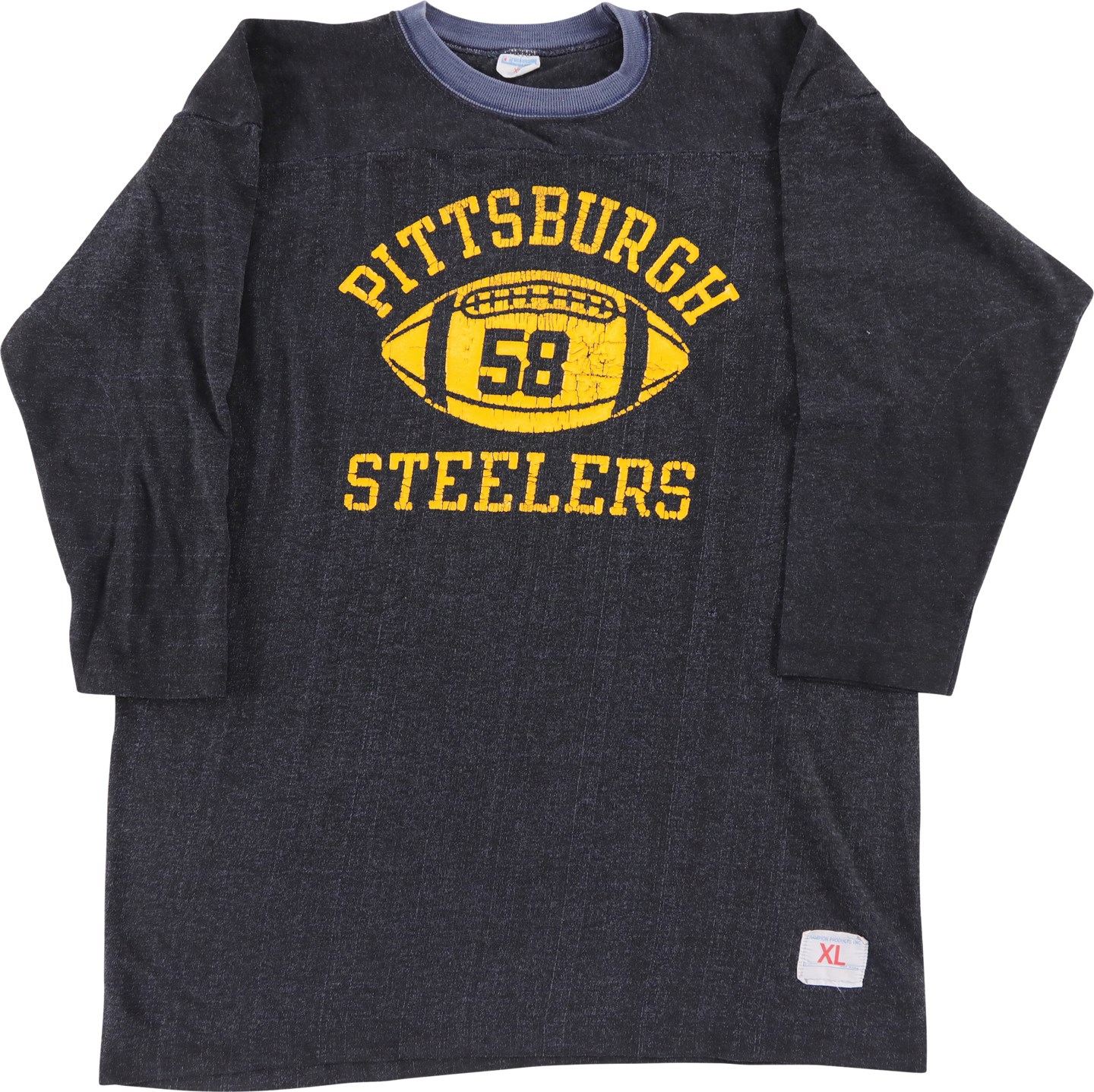 - 1970s Jack Lambert Pittsburgh Steelers Workout Shirt (Lambert Letter)