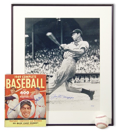 Joe DiMaggio and Ted Williams Signed Collection (3)