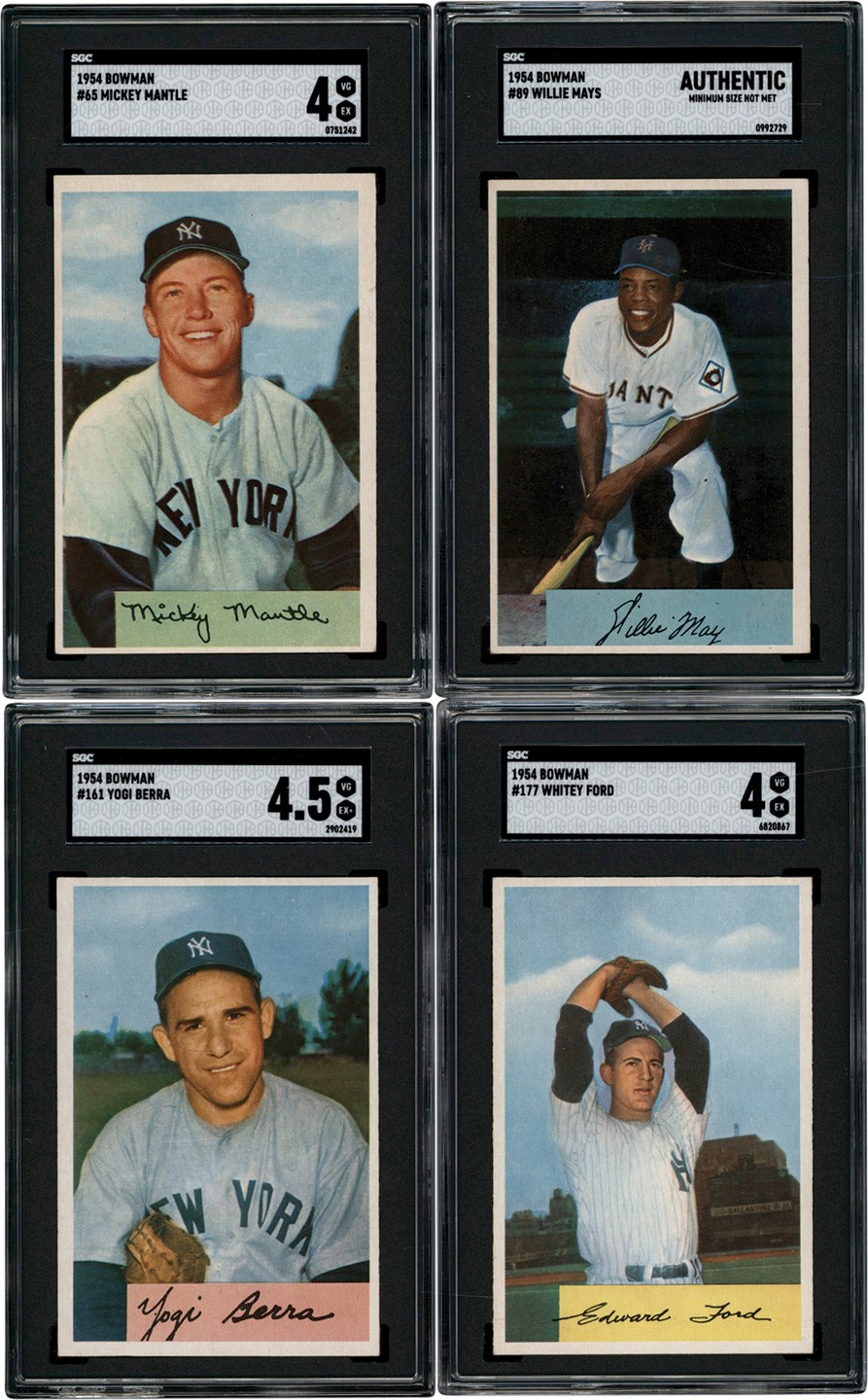 - 1954 Bowman Baseball Complete Set (224) w/SGC Mantle & Mays