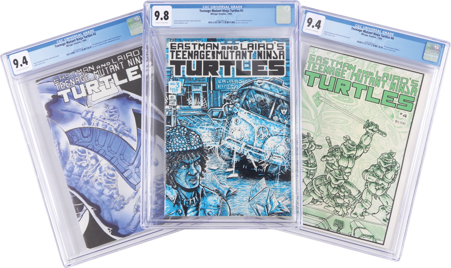 - 1984-86 Teenage Mutant Ninja Turtles #2-4 First Print (Mirage Studios) CGC High Grade Trio