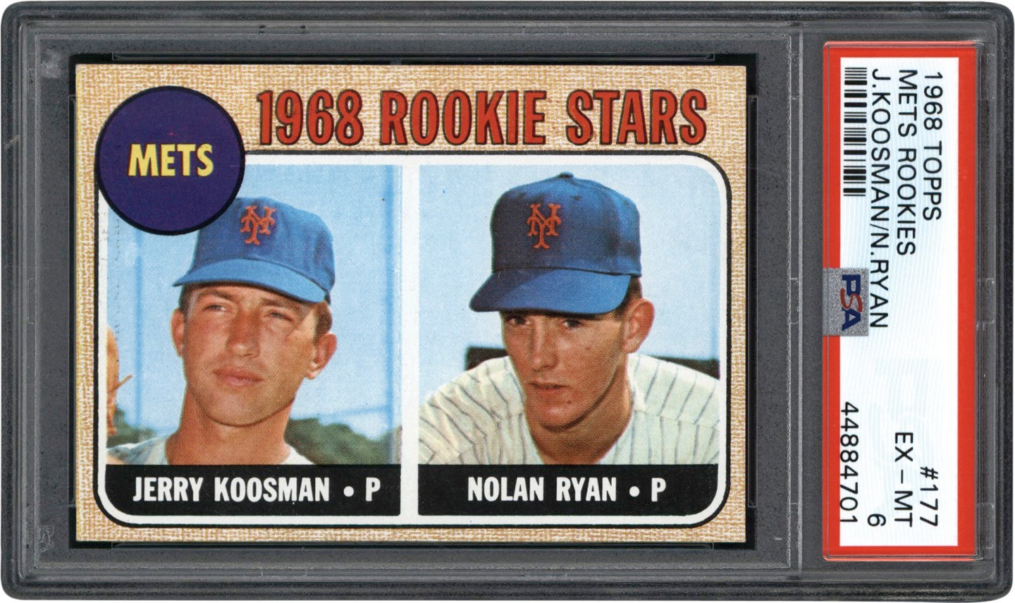 - 1968 Topps #177 Nolan Ryan Rookie PSA EX-MT 6