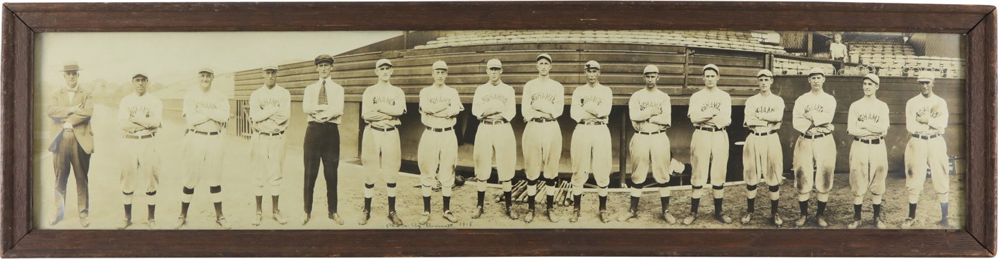 Vintage Sports Photographs - 1918 Binghamton Bingoes Panoramic Photograph