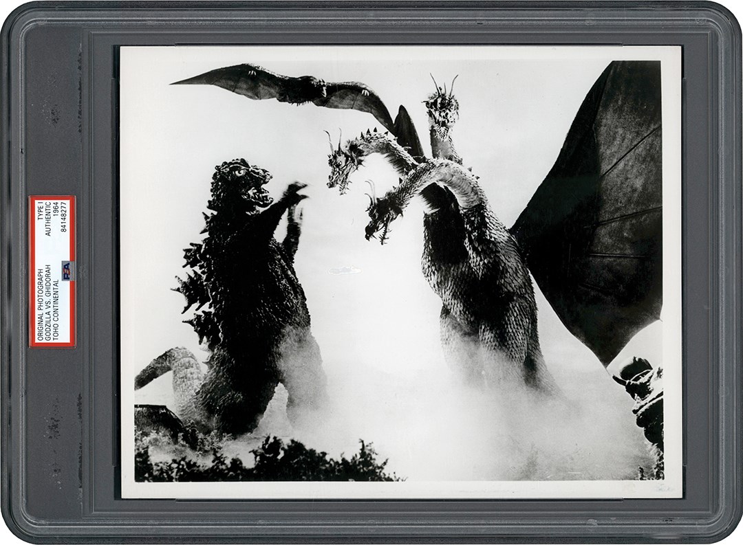 Vintage Sports Photographs - 1964 Godzilla vs. Ghidorah Original Photograph (PSA Type I)