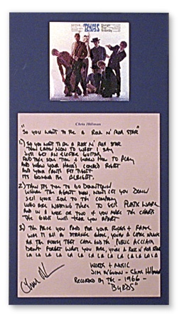 Sports Autographs - Byrds Lyrics