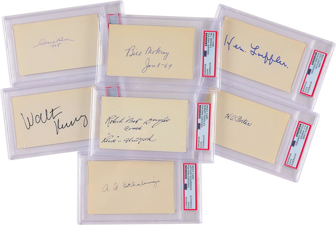 - Superb Collection of Basketball Hall of Famers Signed Index Cards Including Many Deceased (105 Different)