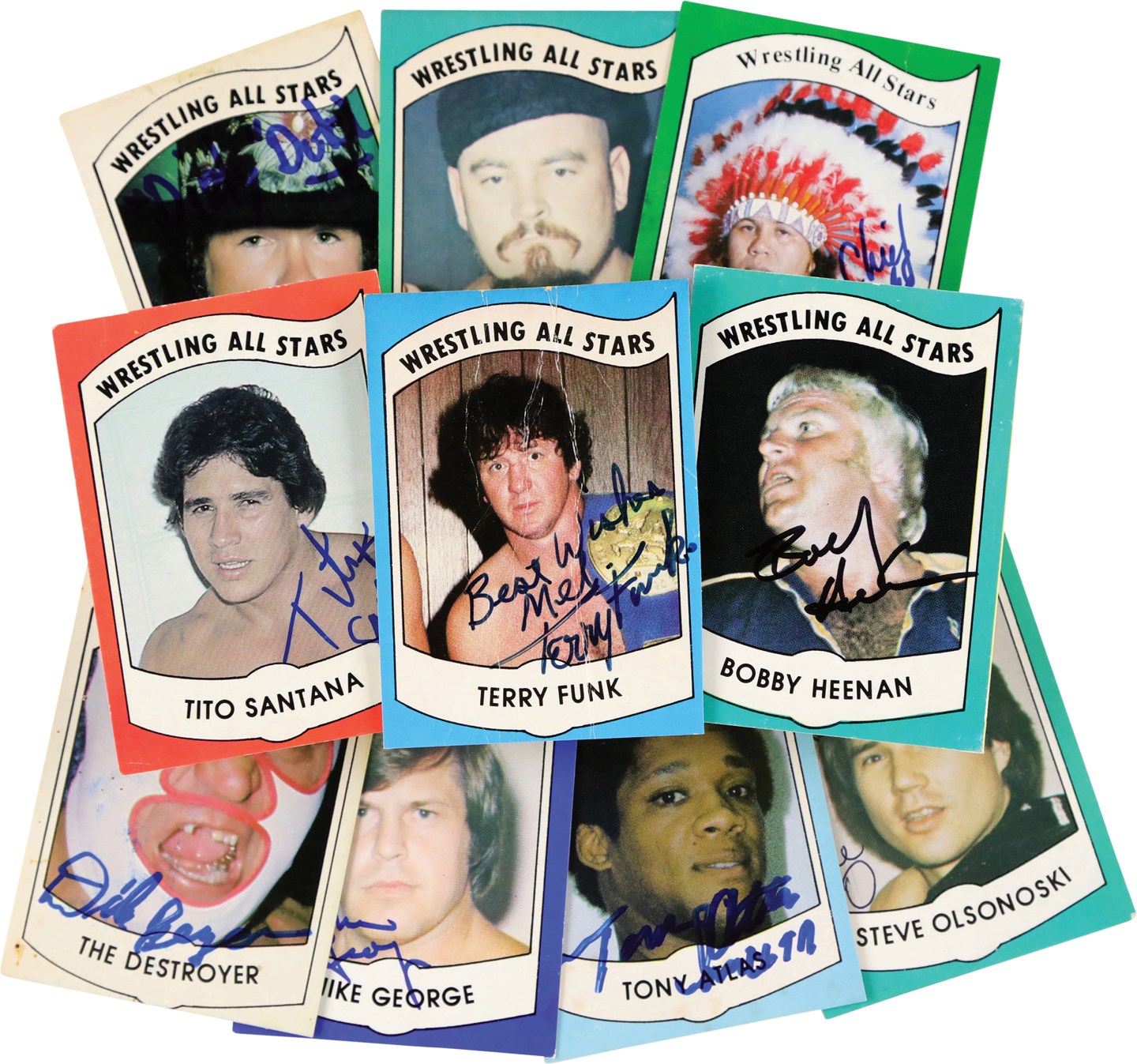 Wrestling - 1982-1983 Wrestling All Stars Signed Card Collection (10)