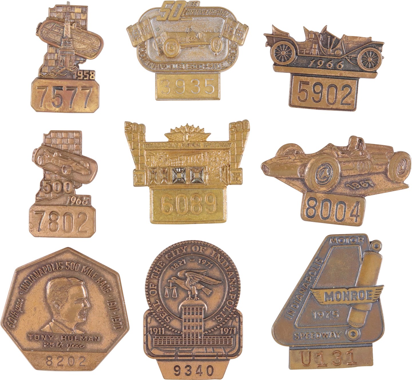 - Indianapolis 500 Pit Badges (9)