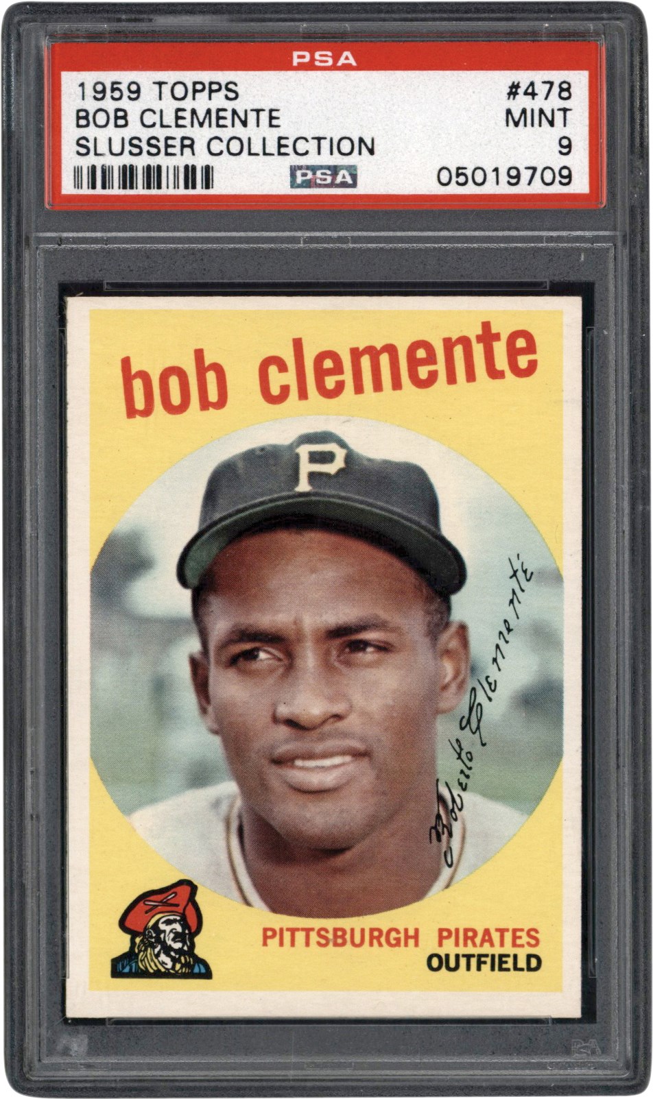 - 1959 Topps Baseball #478 Roberto Clemente PSA MINT 9 (Highest Graded)