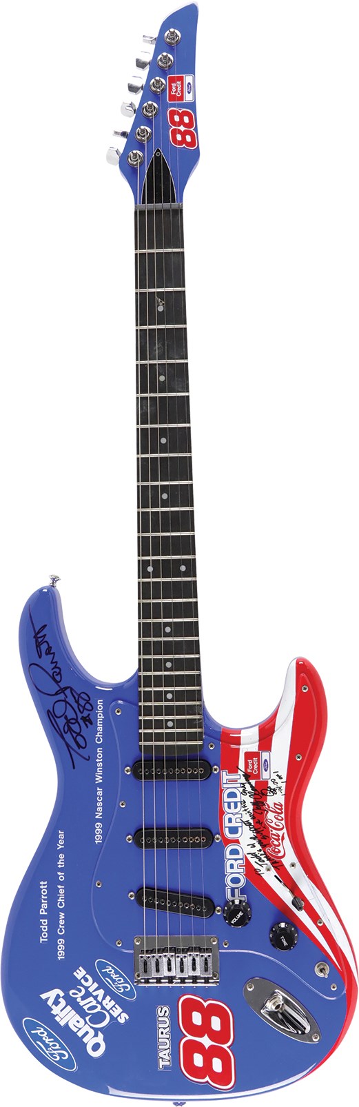 Olympics and All Sports - Todd Parrott 1999 Crew Chief of the Year and 1999 NASCAR Winston Champion Signed Guitar