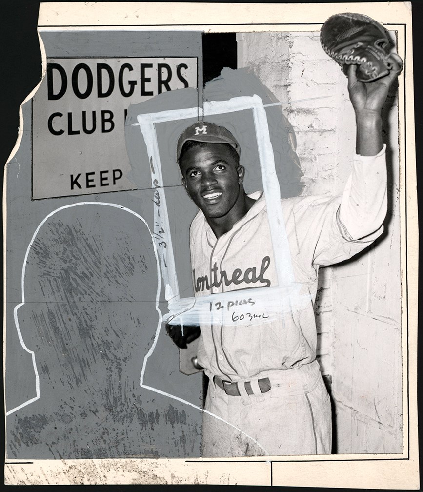 - 1947 Jackie Robinson Signs with the Brooklyn Dodgers Original Photograph