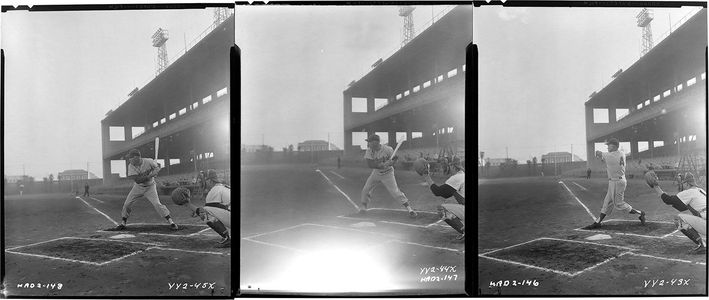 Vintage Sports Photographs - 1959 Duke Snider "Home Run Derby" Original Film Negative Collection (3)