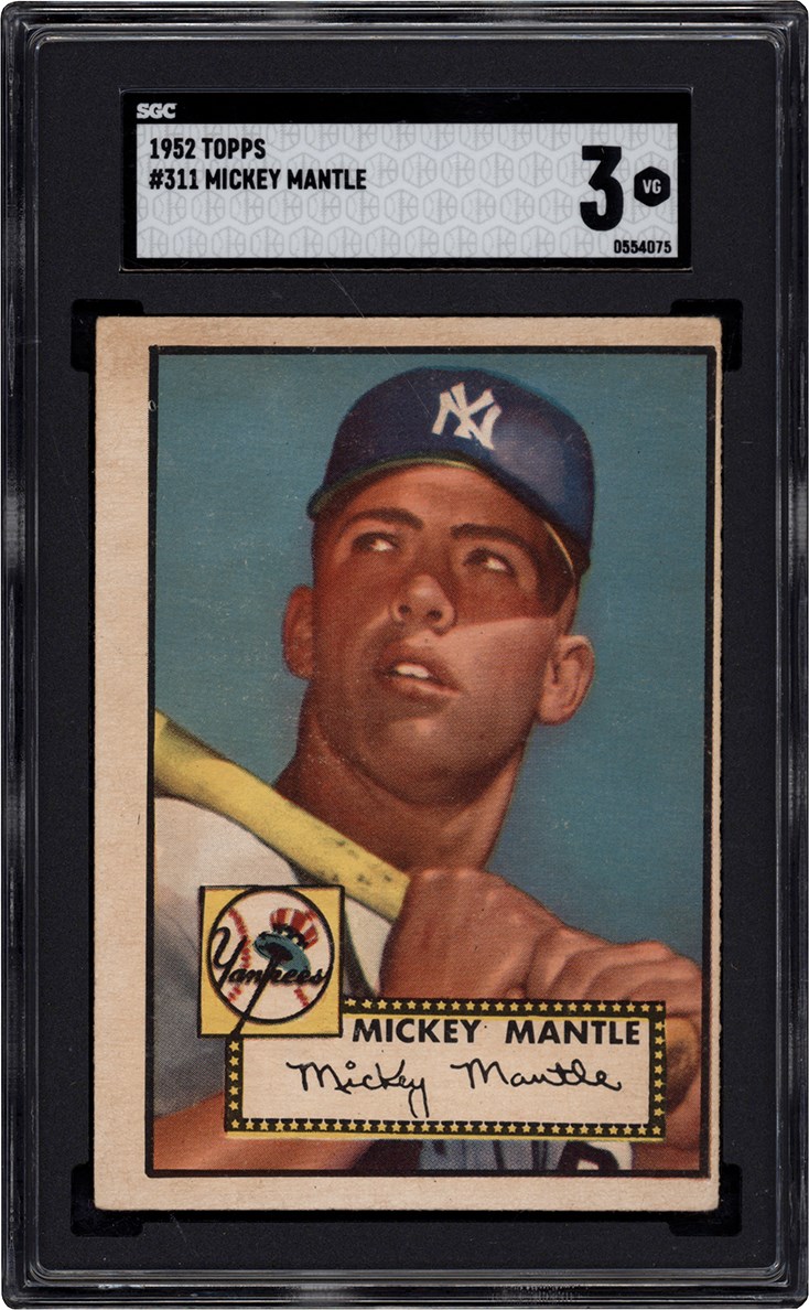 - 52 Topps #311 Mickey Mantle SGC VG 3