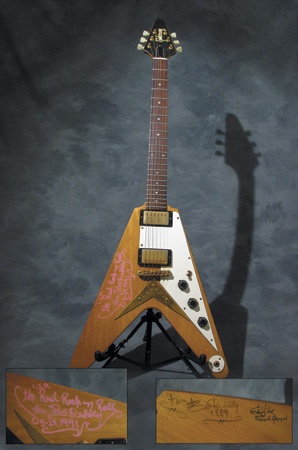 Guitars - Bo Diddley Signed Flying V Guitar