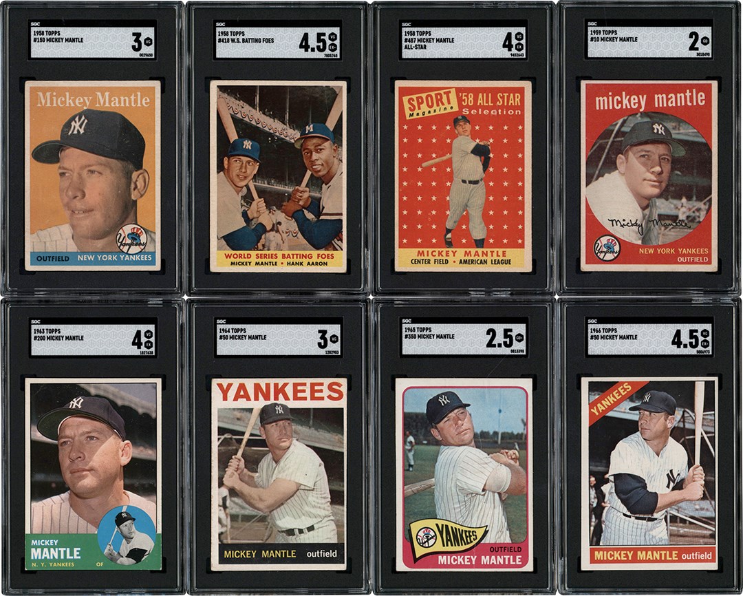 - 1958-1966 New York Yankees Card Collection w/(11) SGC Mantles (353)