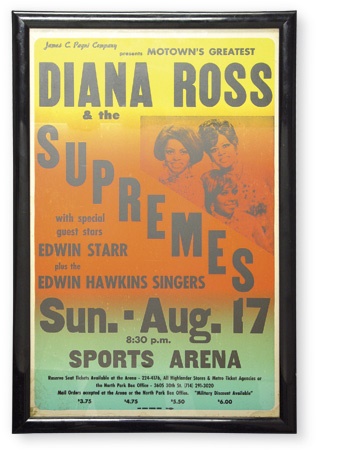 Posters and Handbills - The Supremes Concert Poster (15x24”)