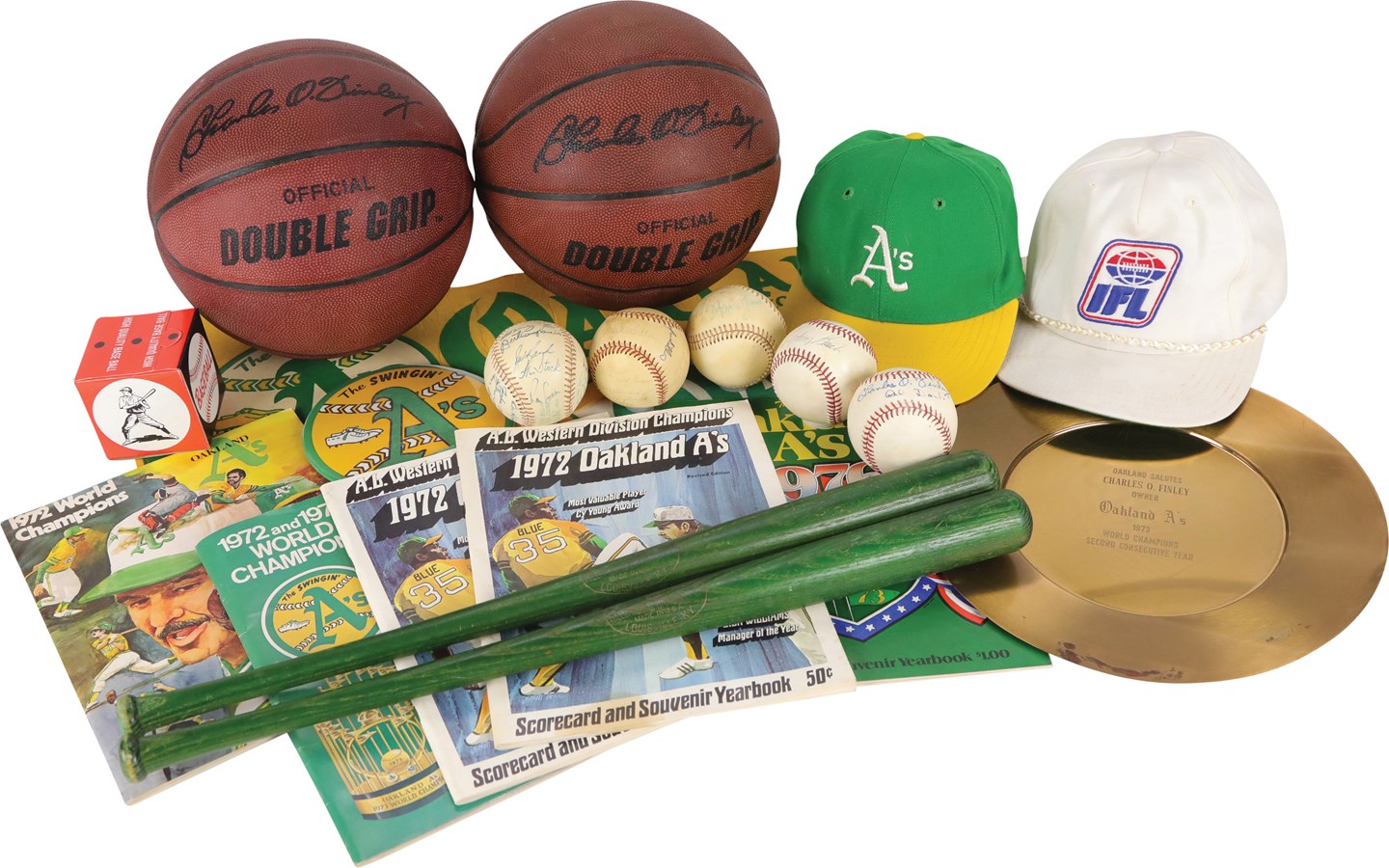 - Charles O. Finley Autograph and Memorabilia Collection w/Signed Baseball (20+)