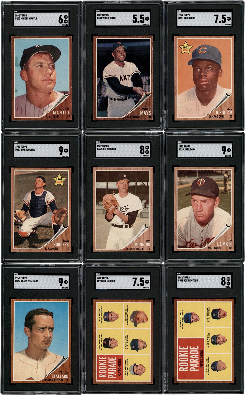 - 1962 Topps Baseball Complete Set (598) w/(37) SGC Graded