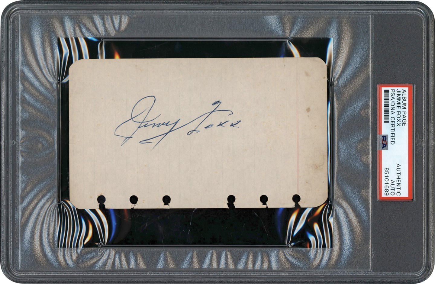 - Jimmie Foxx Signed Notebook Page (PSA)