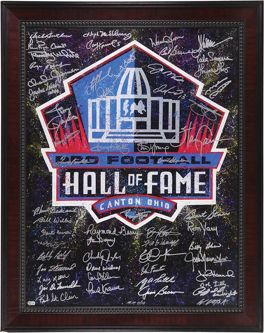 - NFL Hall of Famers Signed Oversize Giclee (57 Autos)