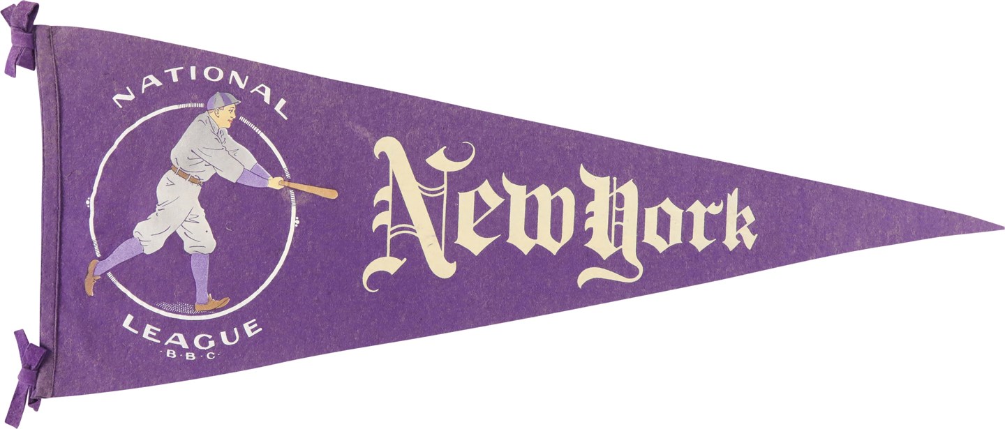 - Rare 1910s New York Giants Purple Felt Pennant