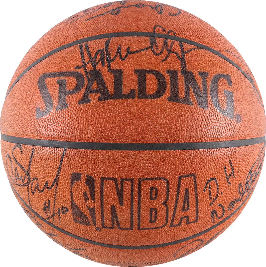 - 1995-96 Houston Rockets Team-Signed Basketball