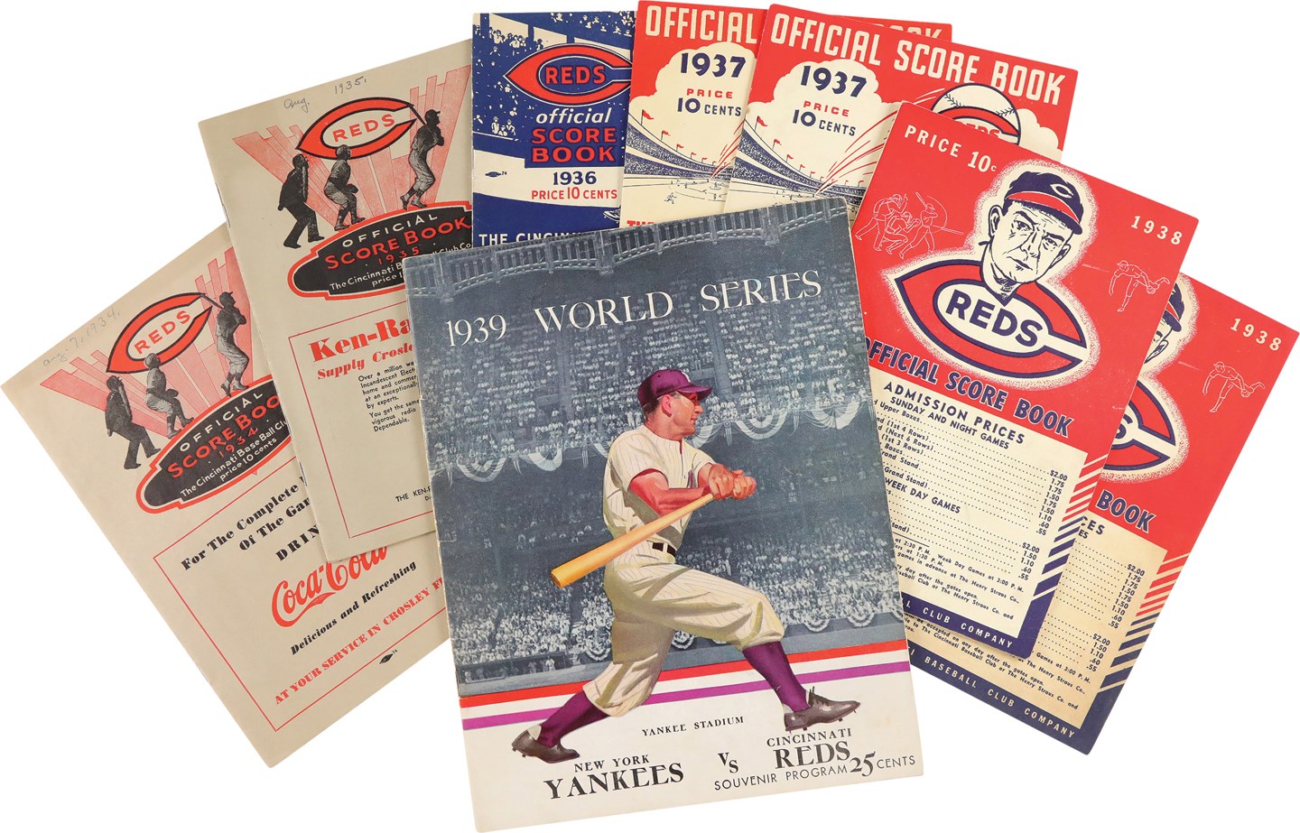 - 1934-2020 Cincinnati Reds Program Collection including 1939 World Series Program Signed by 28 (22)