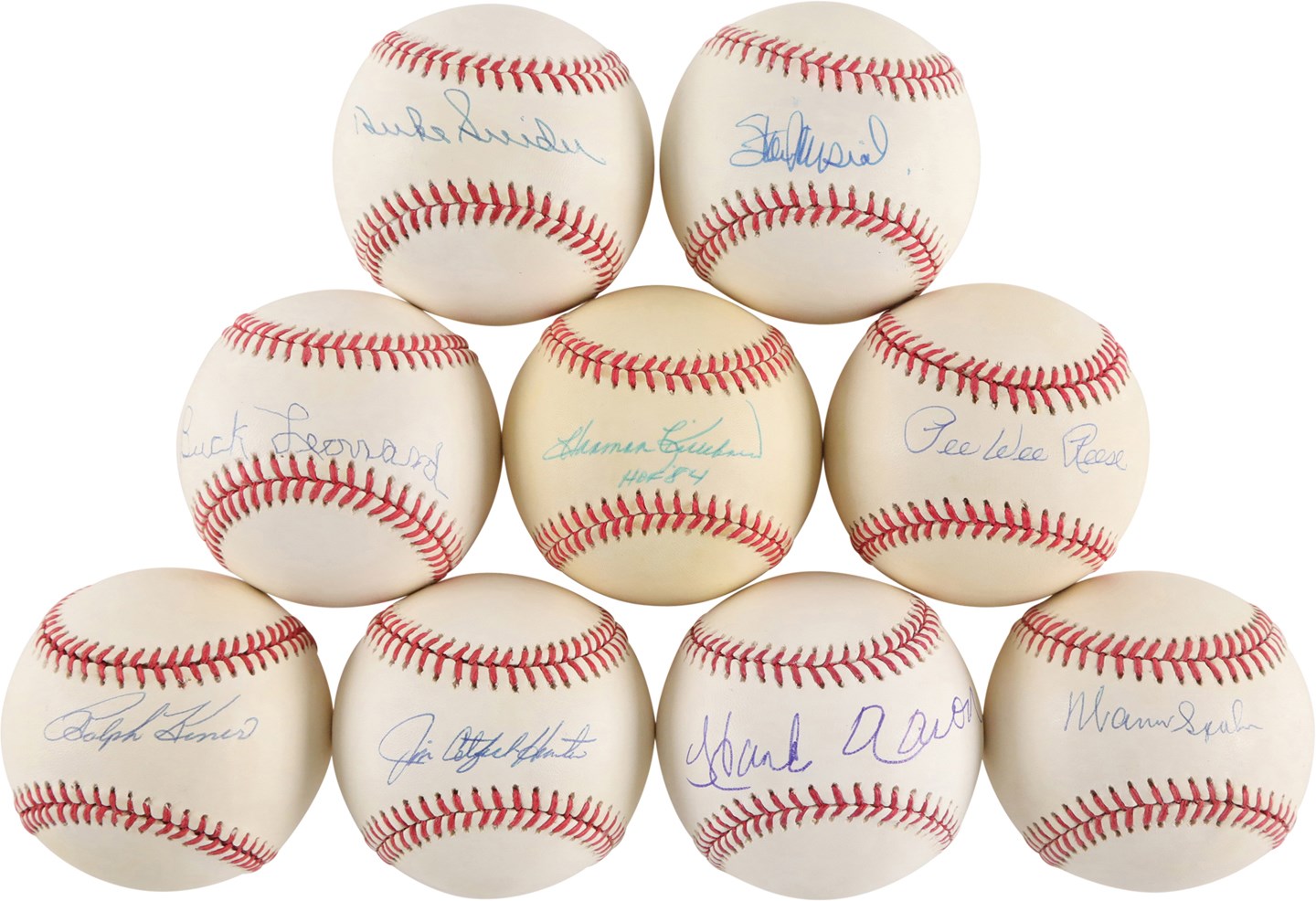 - Hall of Famer Single-Signed Baseball Collection (40) - All with Individual JSA COAs