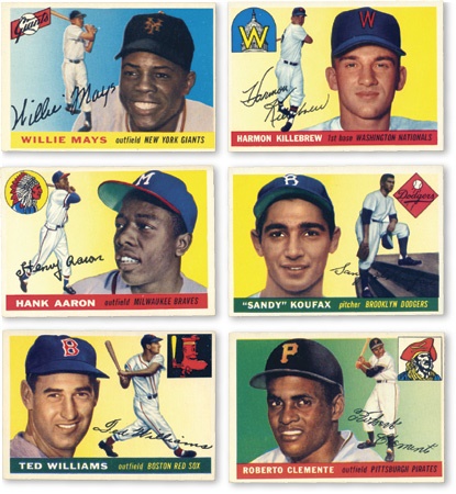 Baseball and Trading Cards - 1955 Topps Baseball Complete Set 1-210 (EX-MT+)