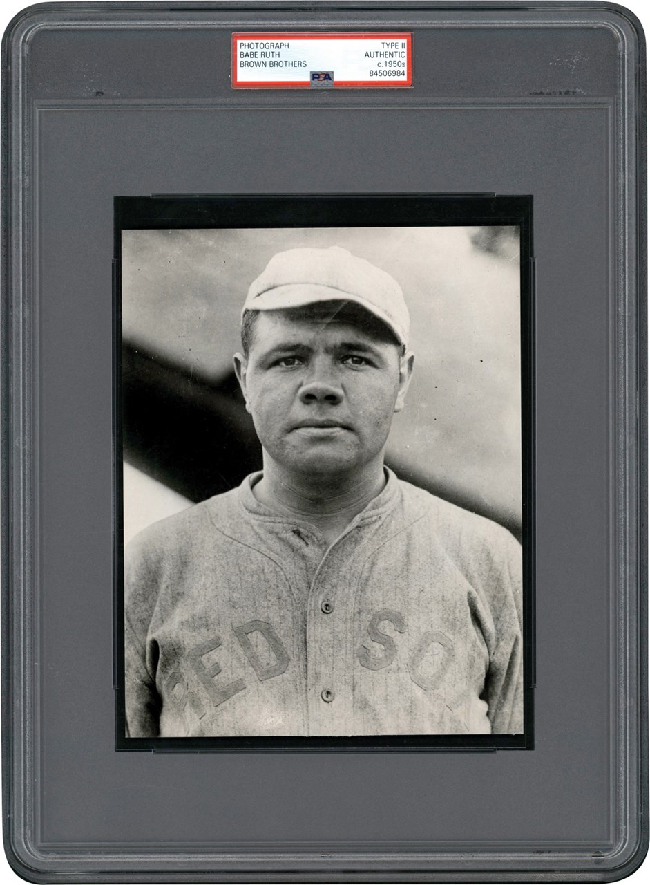 - Babe Ruth in 1916 Boston Red Sox Photograph (PSA Type II)