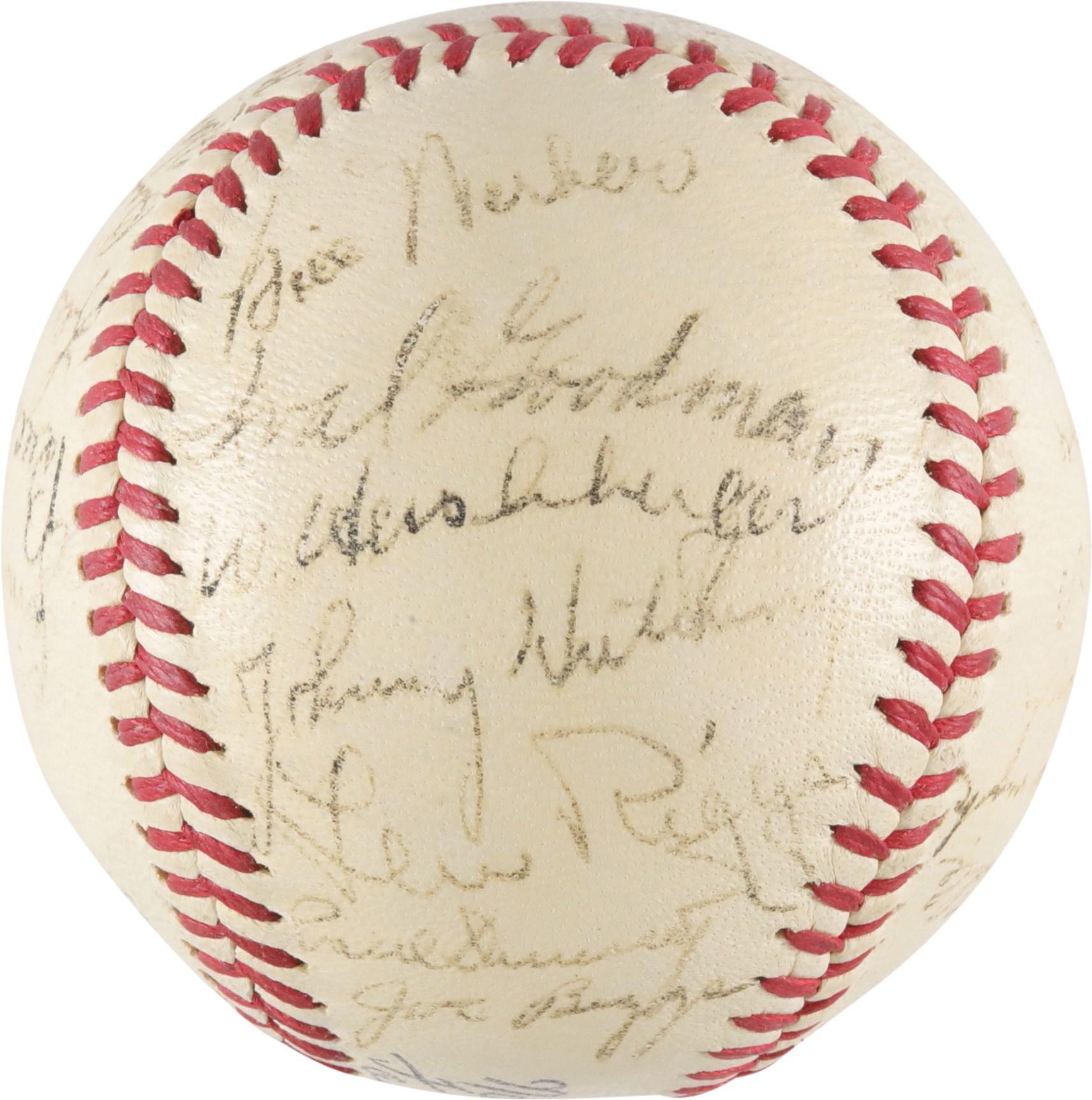 - 1940 Cincinnati Reds Team-Signed Baseball w/Hershberger