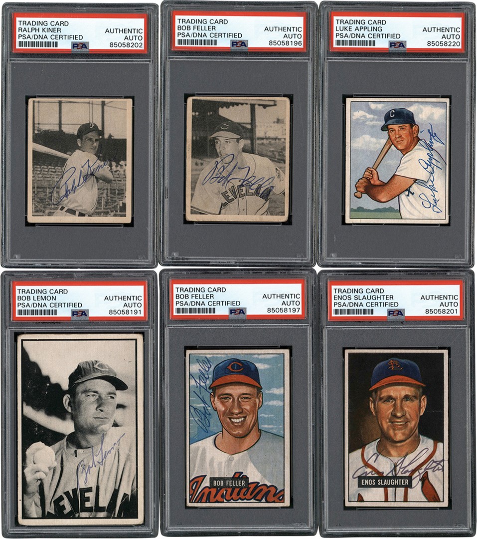 - 1948-1955 Bowman Baseball HOFers Signed Collection (12) All PSA/DNA
