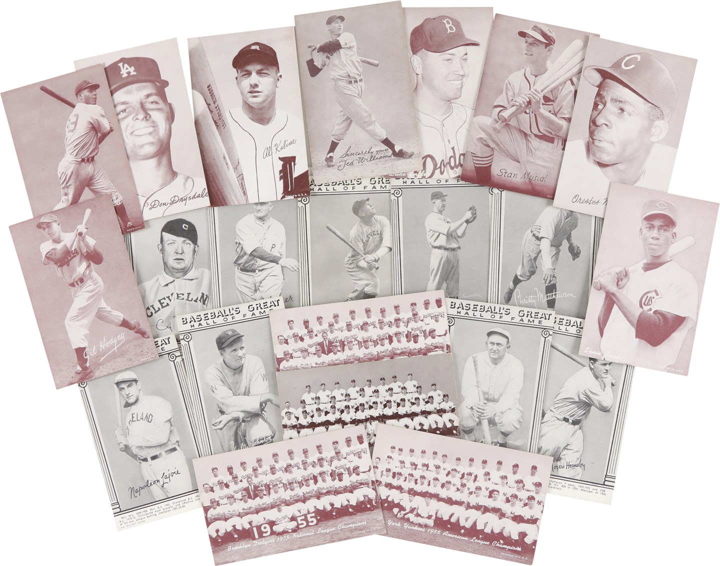 - 1921-1966 Exhibits Collection w/HOFers & Stars (225+)
