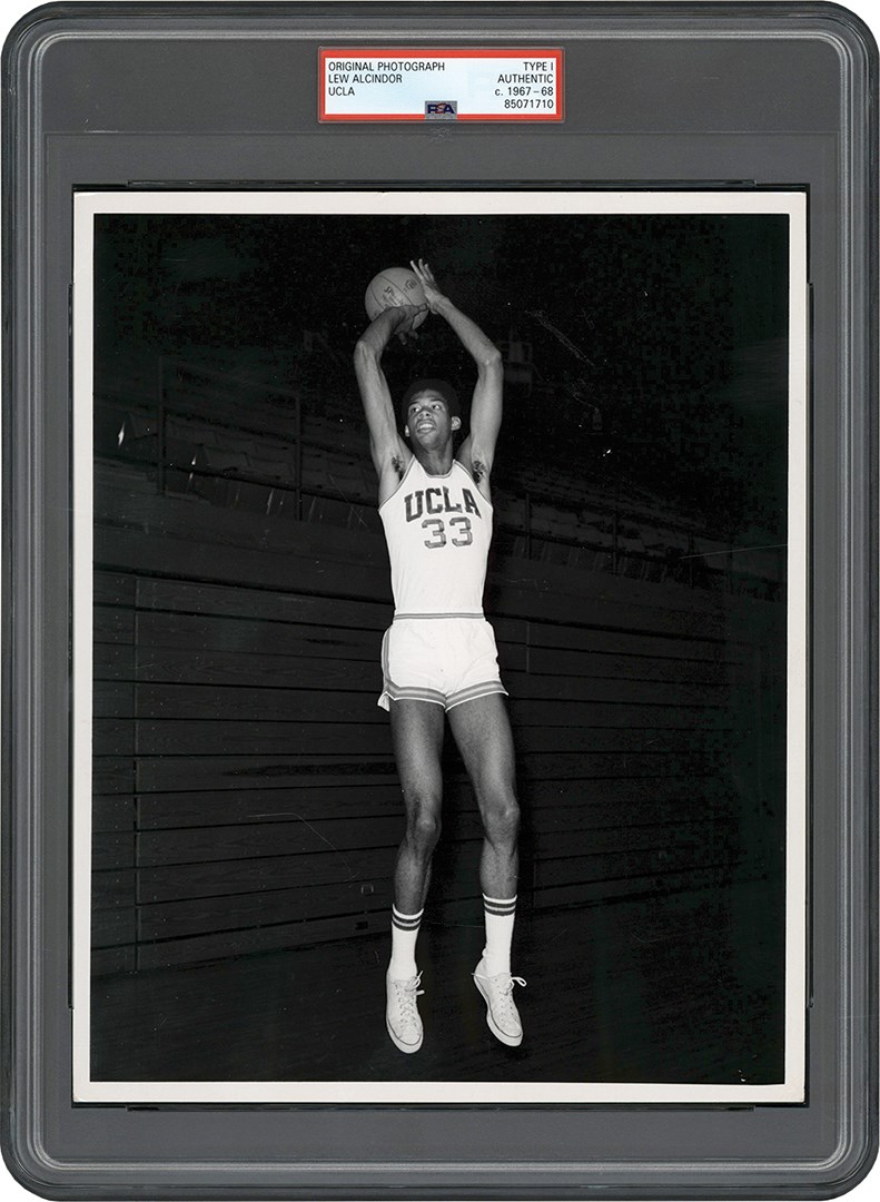 Vintage Sports Photographs - Circa 1967-68 Lew Alcindor UCLA Original Photograph (PSA Type I)