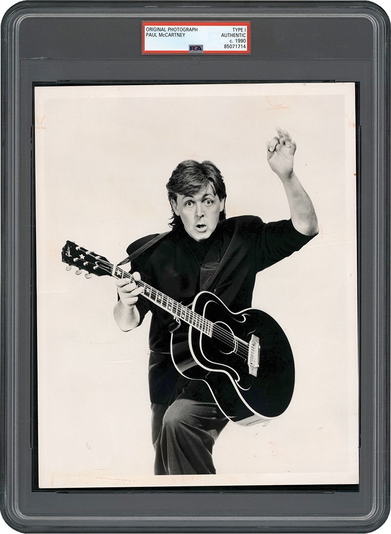 - Iconic Paul McCartney Original Photograph Used for 1990 World Tour (PSA Type I)