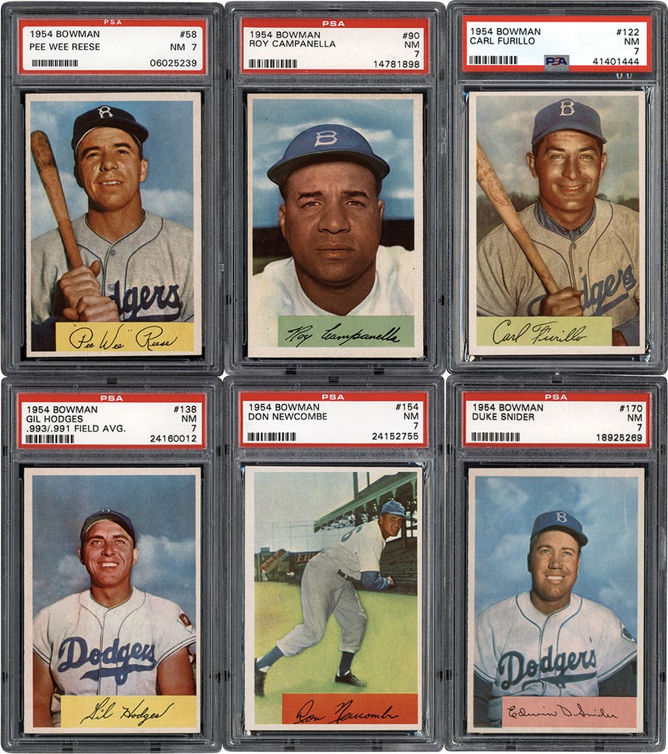 - 1954 Bowman Baseball Brooklyn Dodgers PSA Collection (14)